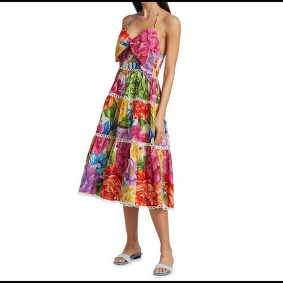 FARM Rio Rainbow Chita Flower Midi Dress - Picture 3 of 6